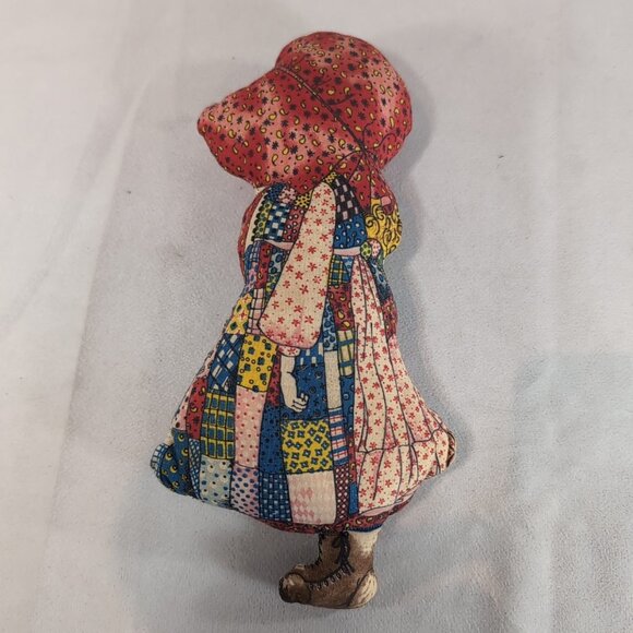 Holly Hobbie Handmade American Greetings Calico Fabrics Red Bonnet Doll Plush - Picture 1 of 7